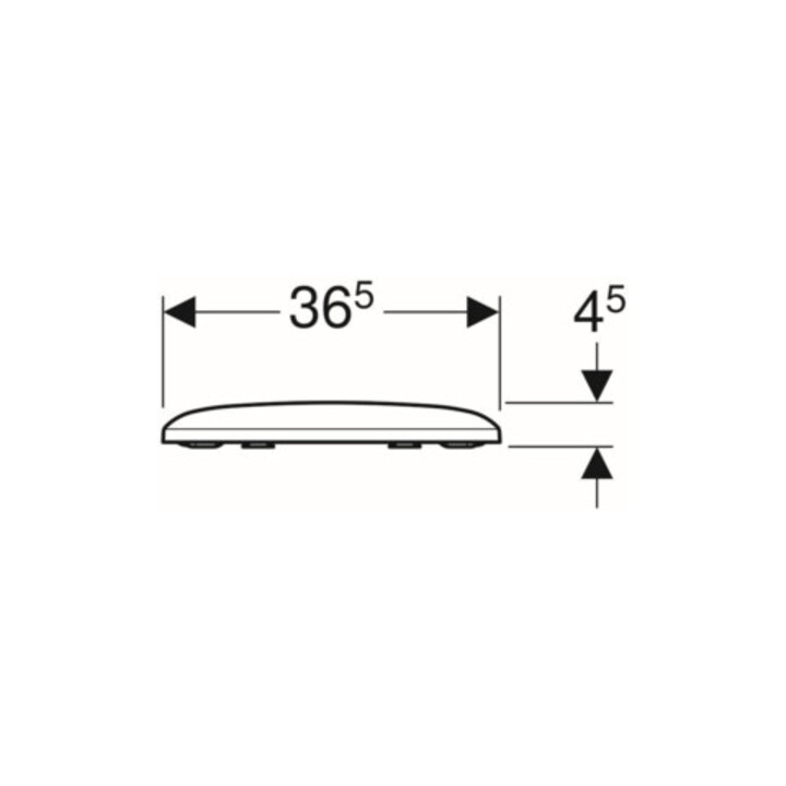 Geberit Abattant WC iCon Square charnière MS chromé, avec frein de chute, blanc