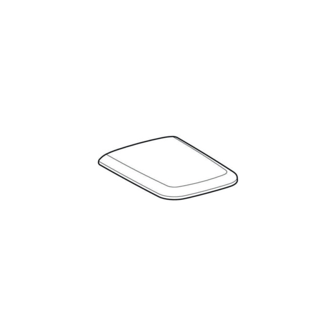 Geberit Abattant WC iCon Square charnière MS chromé, avec frein de chute, blanc