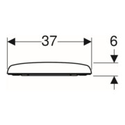 Geberit Abattant WC Renova avec frein de chute, fixation par le dessus, blanc-4