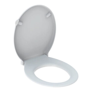 Geberit Abattant WC Renova Comfort blanc, sans barrière, antibactérien, fixation à l'arrière