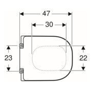 Geberit Abattant WC Renova Comfort blanc, sans obstacle, fixation par le dessous-5