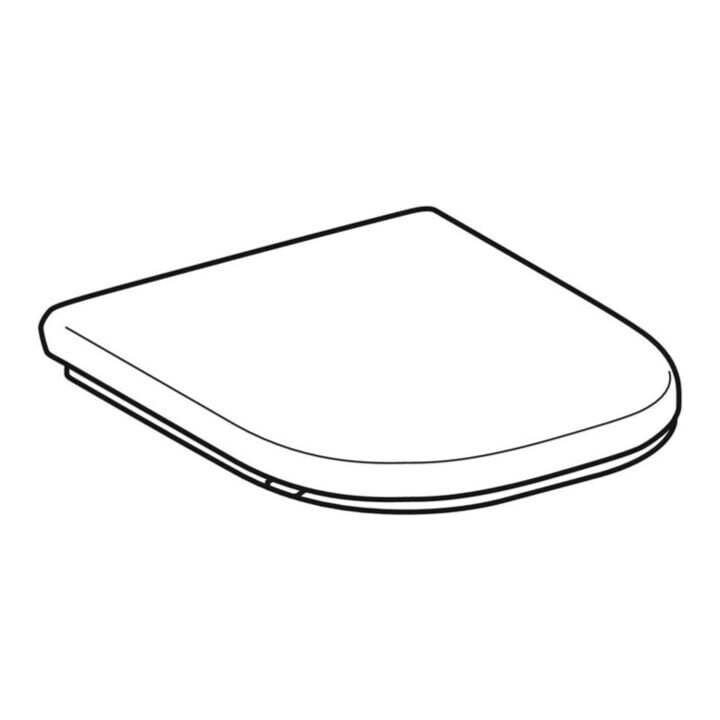 Geberit Abattant WC Renova Comfort blanc, sans obstacle, fixation par le dessous