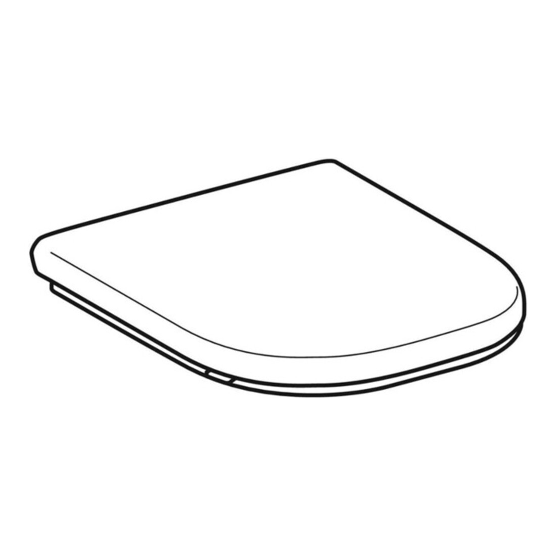 Geberit Abattant WC Renova Comfort blanc, sans obstacle, fixation par le dessous