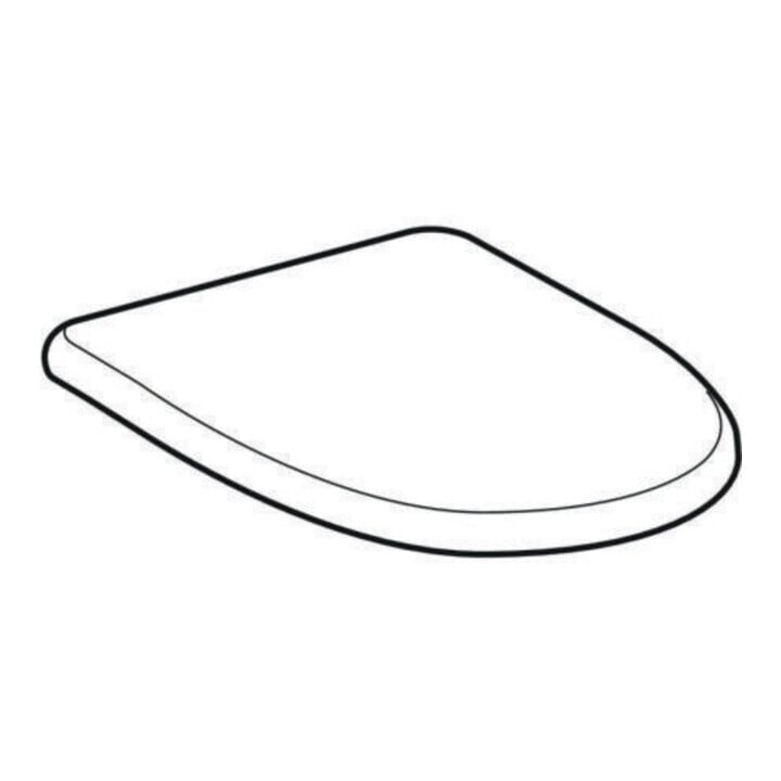 Geberit Abattant WC Renova Comfort Fixation inférieure, charnières inox, blanc