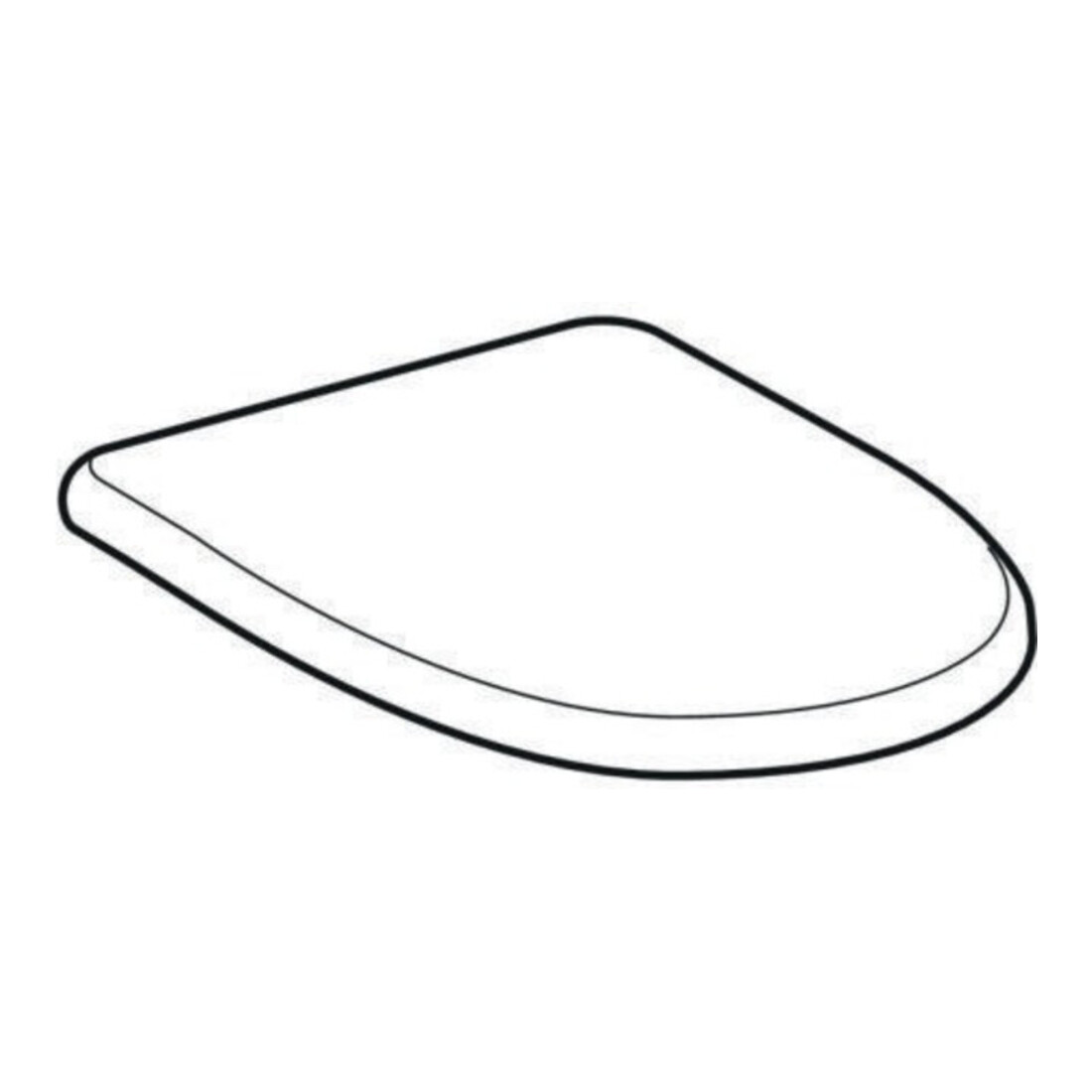 Geberit Abattant WC Renova Comfort Fixation inférieure, charnières inox, blanc