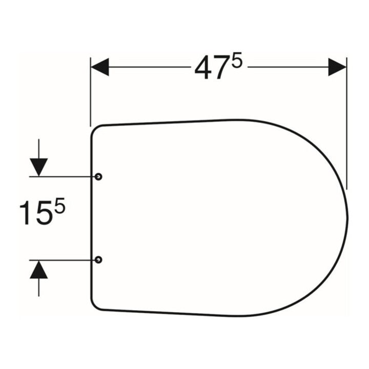 Geberit Abattant WC Renova Comfort Fixation inférieure, charnières inox, blanc