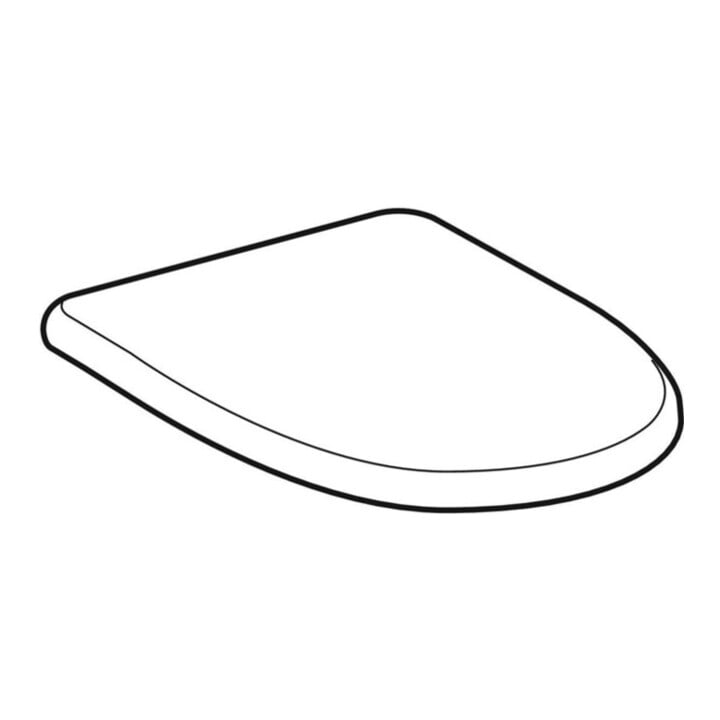 Geberit Abattant WC Renova Comfort Fixation inférieure, charnières inox, blanc