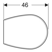 Geberit Abattant WC Renova mh, ABS, fixation inférieure, charnière ES-4