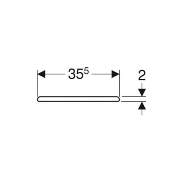 Geberit Abattant WC Renova mh, ABS, fixation inférieure, charnière ES