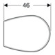 Geberit Abattant WC Renova pg., sans ABS, fixation par dessous, charnières ES