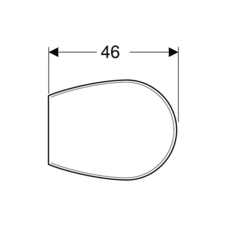 Geberit Abattant WC Renova pg., sans ABS, fixation par dessous, charnières ES