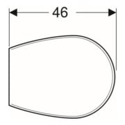 Geberit Abattant WC Renova pg., sans ABS, fixation par dessous, charnières ES-5