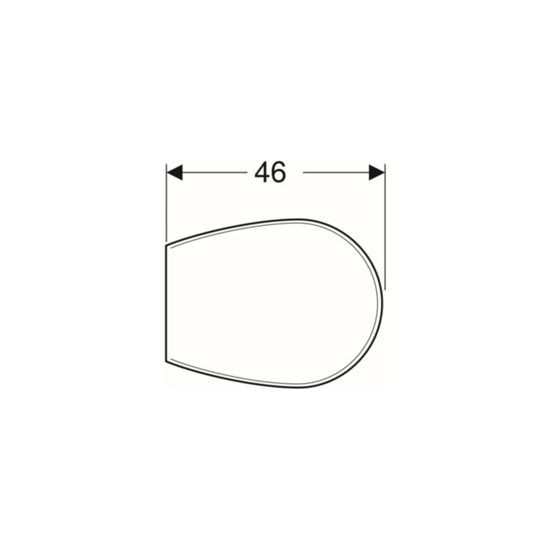 Geberit Abattant WC Renova pg., sans ABS, fixation par dessous, charnières ES