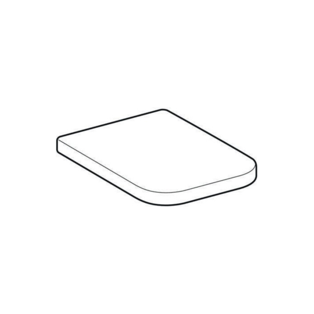 Geberit Abattant WC Renova Plan blanc, fixation par le bas, charnières inox