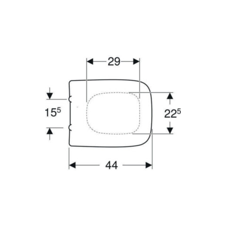 Geberit Abattant WC Renova Plan blanc, fixation par le bas, charnières inox