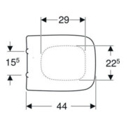 Geberit Abattant WC Renova Plan blanc, fixation par le bas, charnières inox-5
