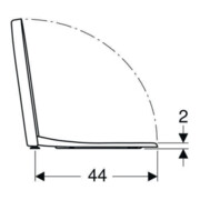 Geberit Abattant WC Renova Plan blanc, fixation par le bas, charnières inox-5