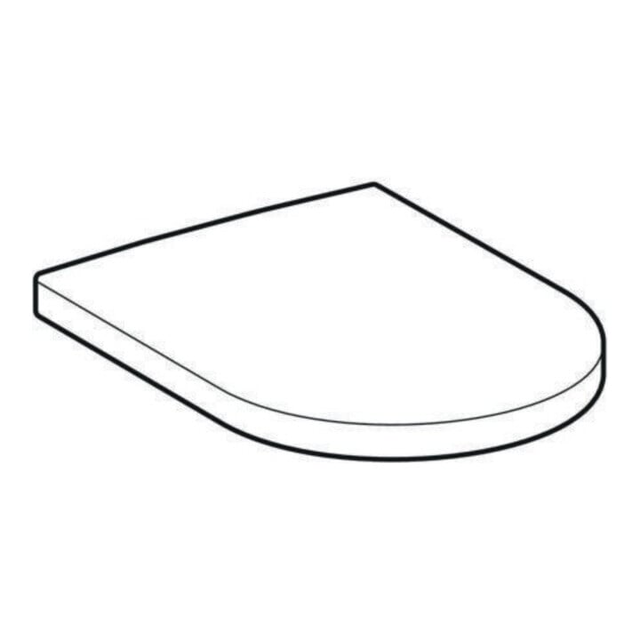 Geberit Abattant WC Renova Plan blanc, fixation par le bas, charnières inox
