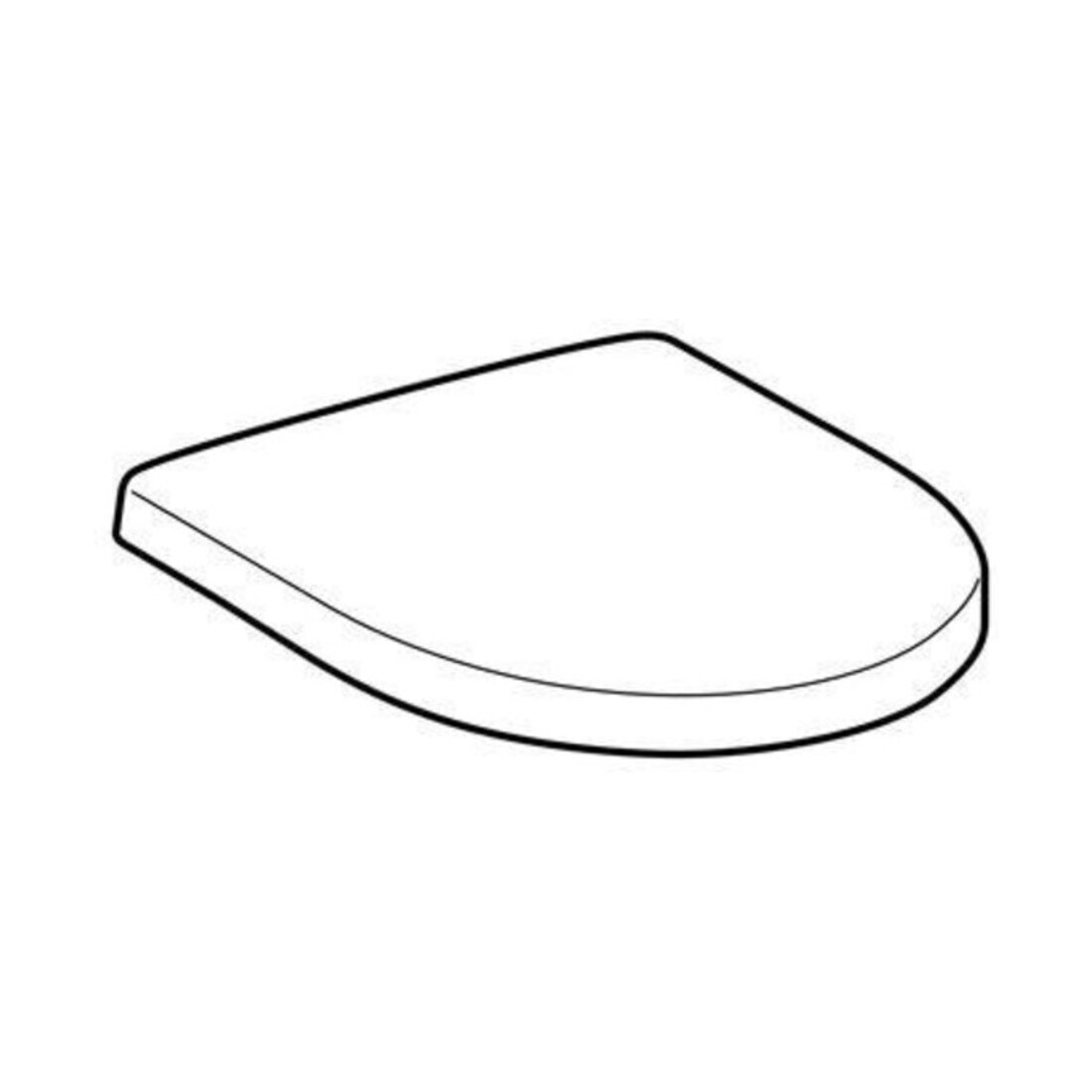 Geberit Abattant WC Renova Plan blanc, fixation par le bas, charnières inox