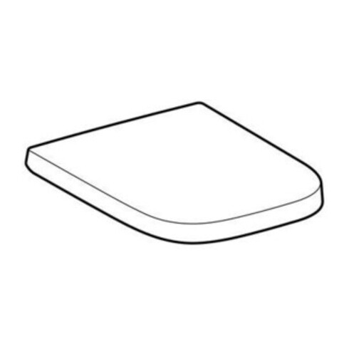 Geberit Abattant WC Renova Plan ek, fix. avant, Quick-R. MS vc, avec frein, blanc