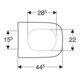 Geberit Abattant WC Renova Plan ek, fix. avant, Quick-R. MS vc, avec frein, blanc