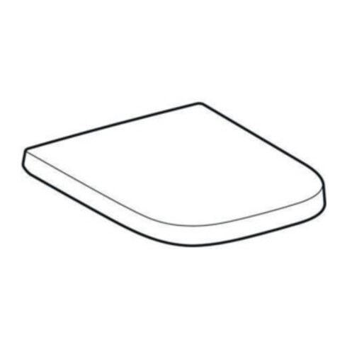 Geberit Abattant WC Renova Plan ek, fix. avant, Quick-R. MS vc, avec frein, blanc