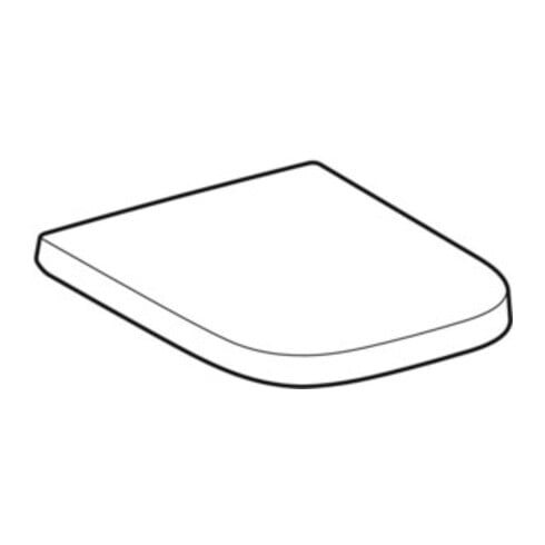 Geberit Abattant WC Renova Plan ek, fix. avant, Quick-R. MS vc, avec frein, blanc