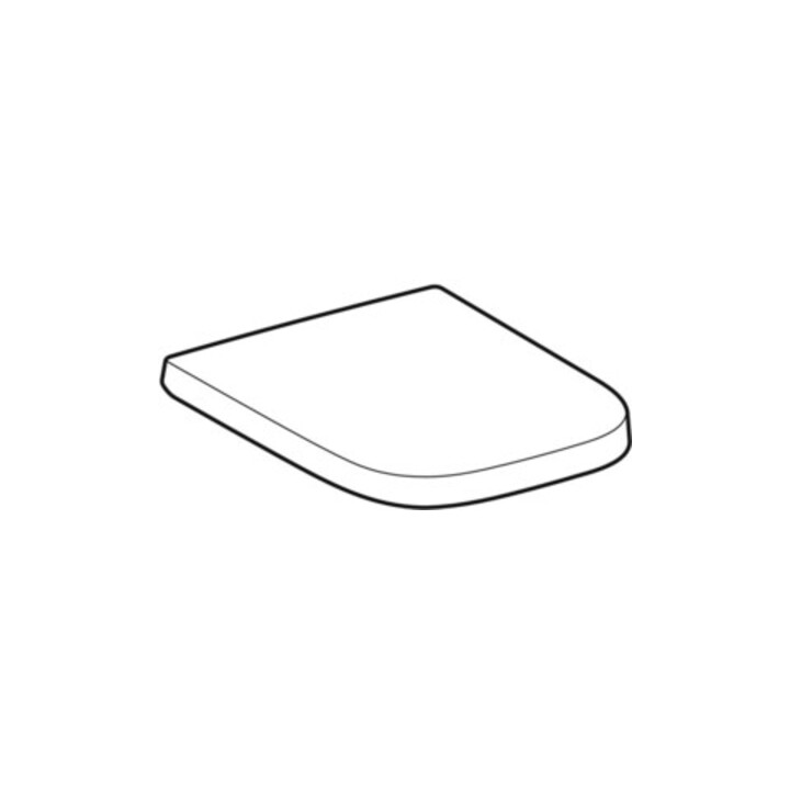 Geberit Abattant WC Renova Plan ek, fix. avant, Quick-R. MS vc, avec frein, blanc
