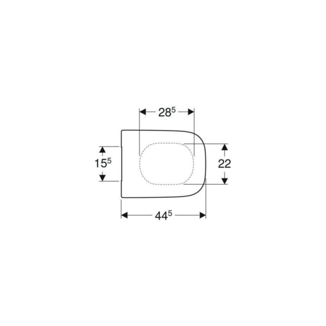 Geberit Abattant WC Renova Plan ek, fix. avant, Quick-R. MS vc, avec frein, blanc