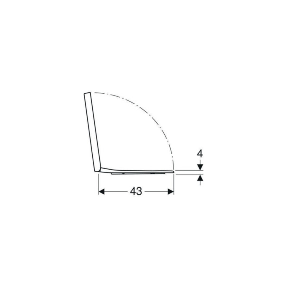 Geberit Abattant WC Renova Plan ek, fix. avant, Quick-R. MS vc, avec frein, blanc