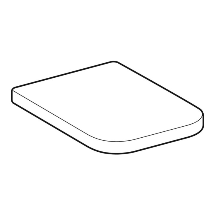 Geberit Abattant WC Renova Plan ek, fixation avant, avec Quick-Release, avec frein, blanc
