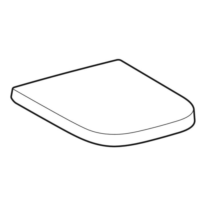 Geberit Abattant WC Renova Plan ek, fixation avant, sans frein de chute, blanc