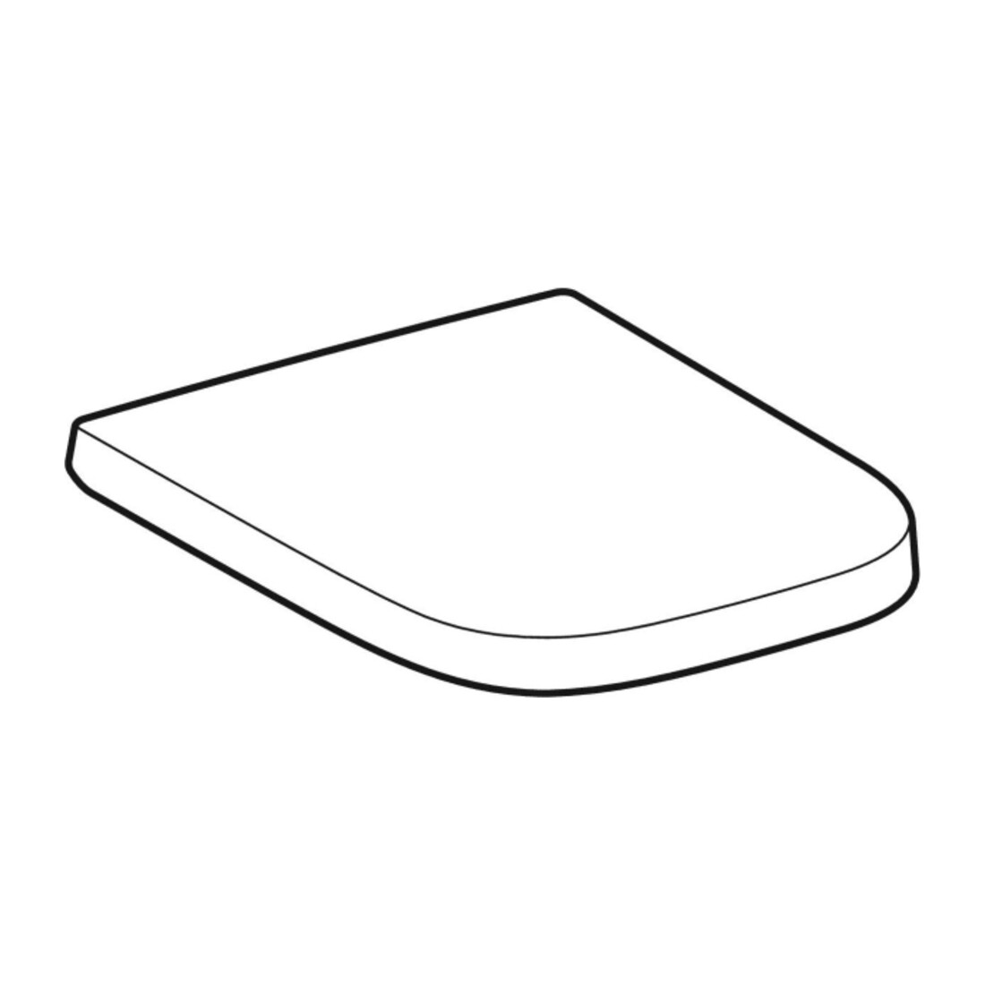 Geberit Abattant WC Renova Plan ek, fixation avant, sans frein de chute, blanc
