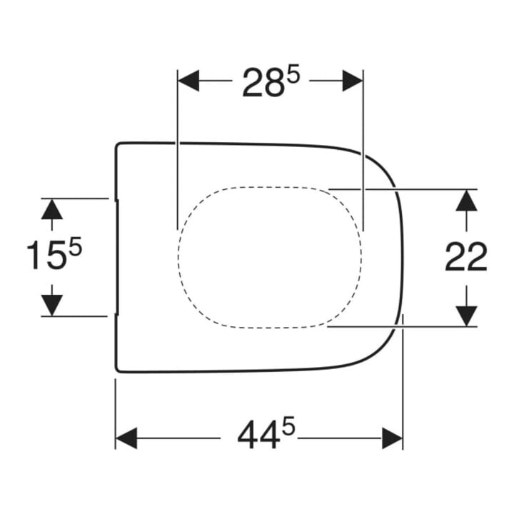 Geberit Abattant WC Renova Plan ek, fixation avant, sans frein de chute, blanc