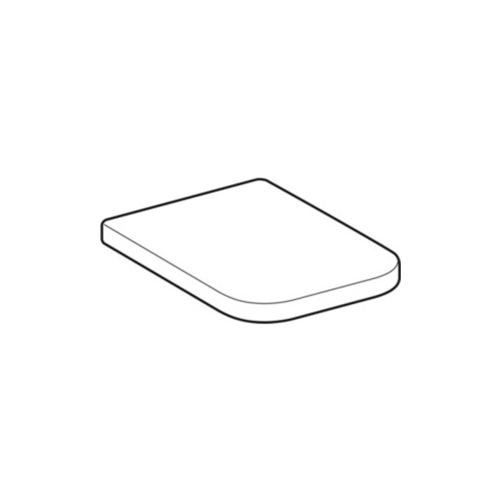 Geberit Abattant WC Renova Plan S. MS vc, avec frein, blanc, coin, fixation avant