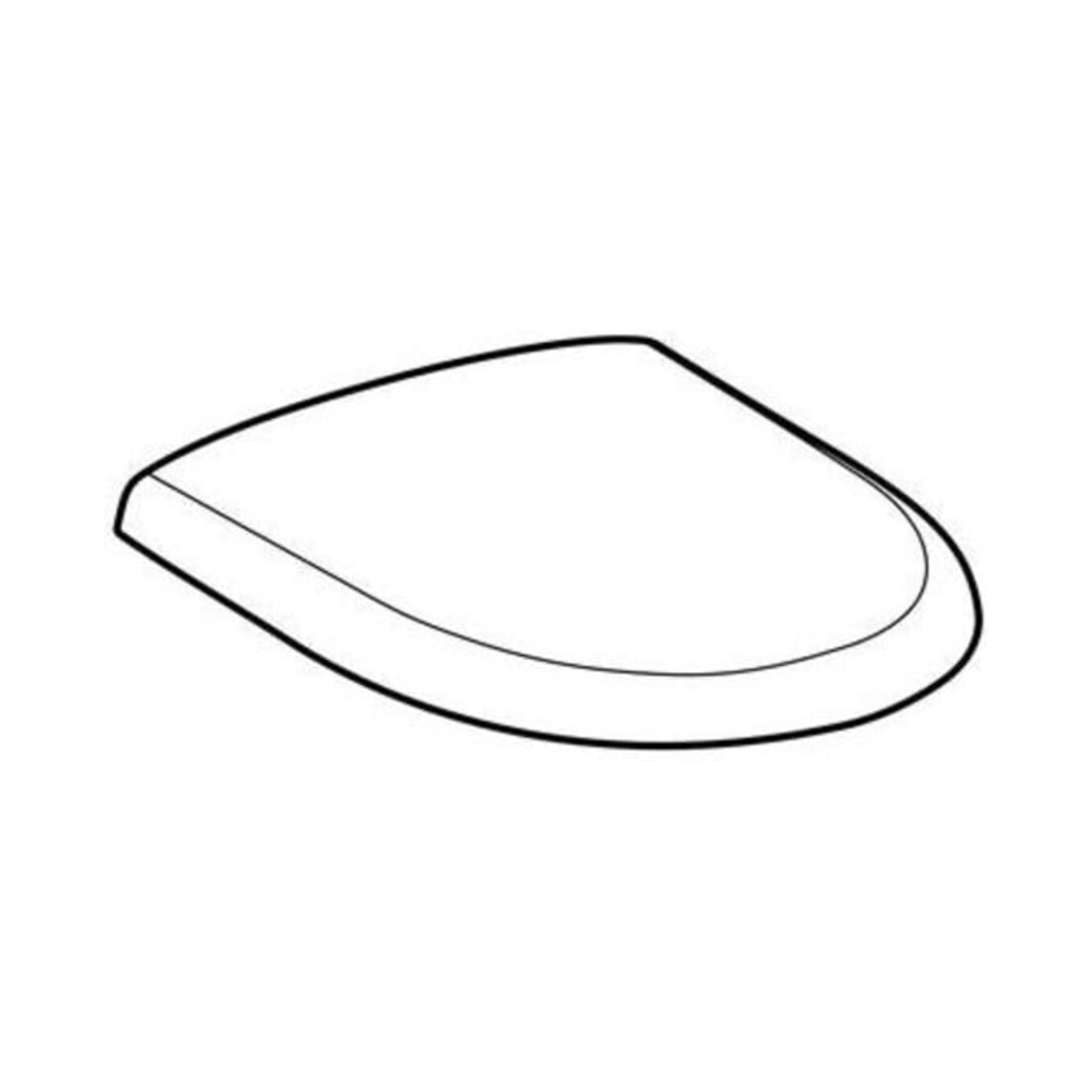 Geberit Abattant WC Renova S. ES, blanc, sans frein de chute, fixation dessus