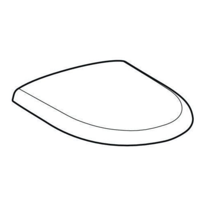 Geberit Abattant WC Renova S. ES, blanc, sans frein de chute, fixation dessus