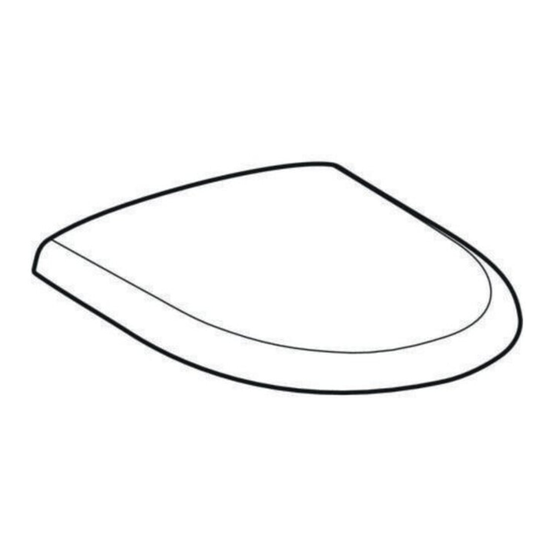 Geberit Abattant WC Renova S. ES, blanc, sans frein de chute, fixation dessus