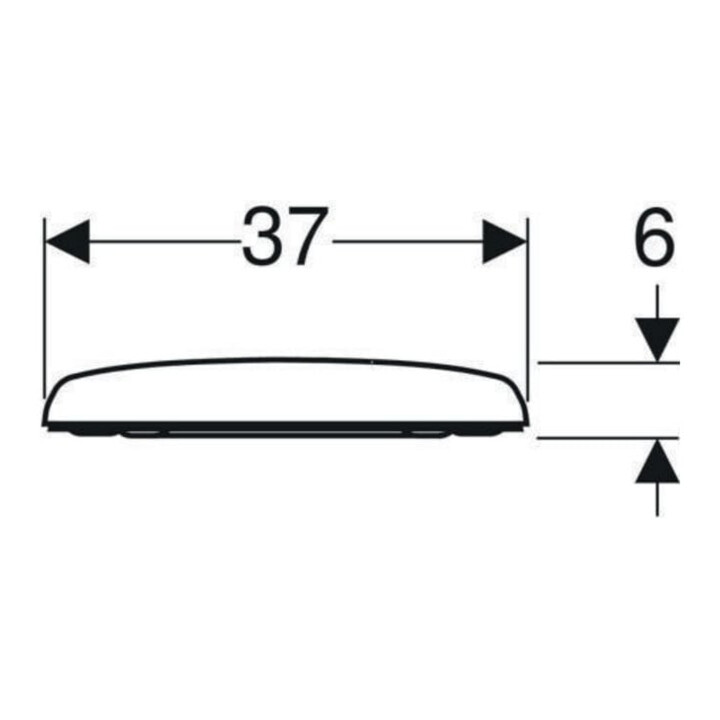 Geberit Abattant WC Renova S. ES, blanc, sans frein de chute, fixation dessus