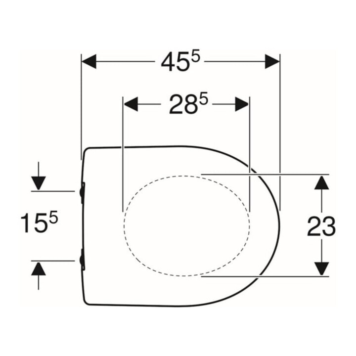 Geberit Abattant WC Renova S. ES, blanc, sans frein de chute, fixation dessus