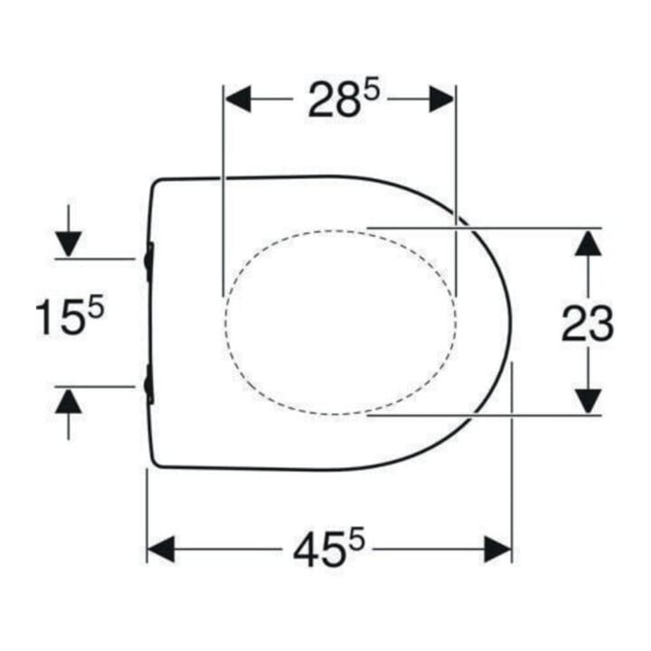 Geberit Abattant WC Renova S. ES, blanc, sans frein de chute, fixation dessus