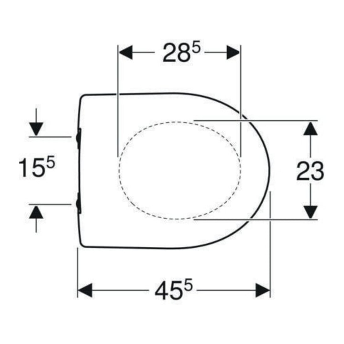 Geberit Abattant WC Renova S. ES, blanc, sans frein de chute, fixation dessus