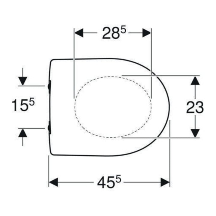 Geberit Abattant WC Renova S. ES, blanc, sans frein de chute, fixation dessus