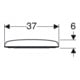 Geberit Abattant WC Renova S. MS vc, blanc, avec frein de chute, fixation par le dessus