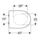 Geberit Abattant WC Renova S. MS vc, blanc, avec frein de chute, fixation par le dessus