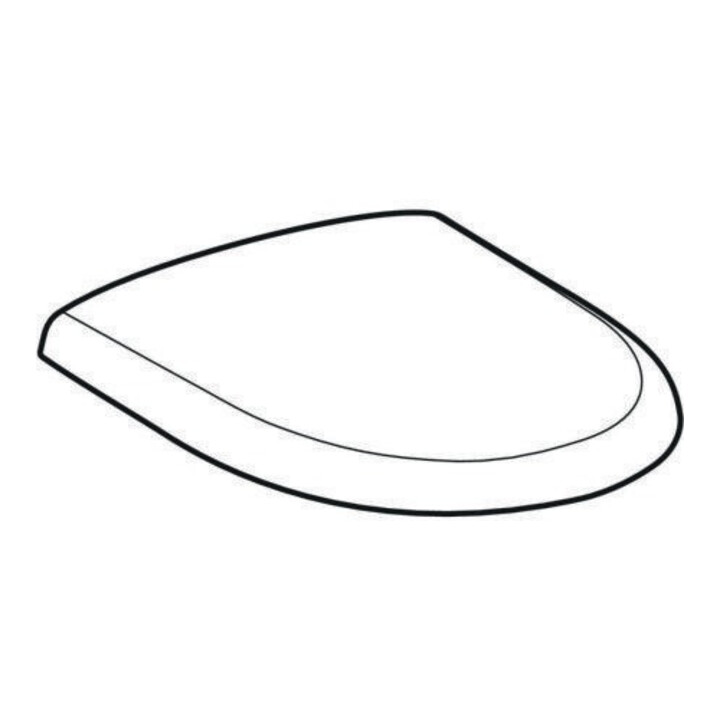Geberit Abattant WC Renova S. MS vc, blanc, avec frein de chute, fixation par le dessus