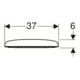 Geberit Abattant WC Renova S. MS vc, blanc, frein de chute, fixation par le dessus