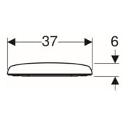 Geberit Abattant WC Renova S. MS vc, blanc, frein de chute, fixation par le dessus-2