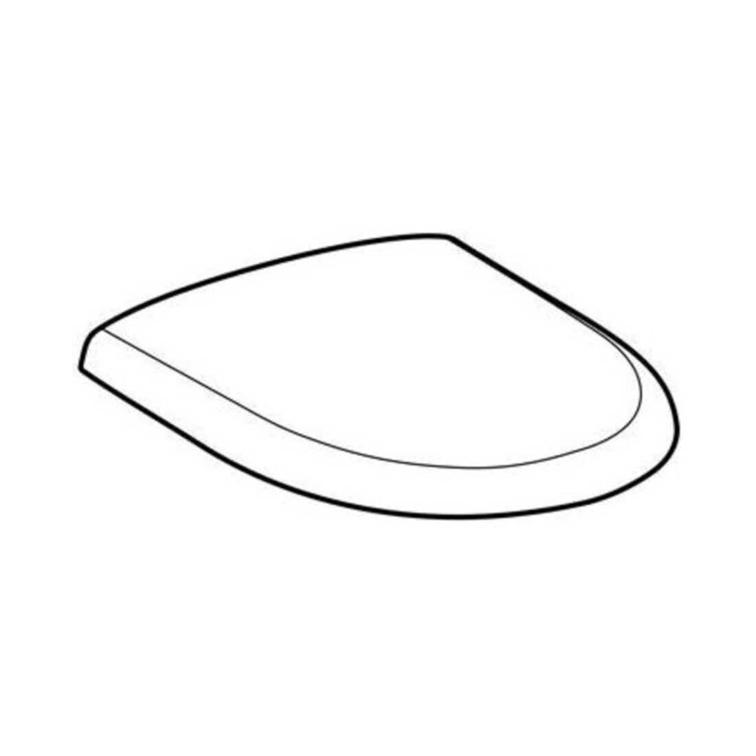 Geberit Abattant WC Renova S. MS vc, blanc, frein de chute, fixation par le dessus