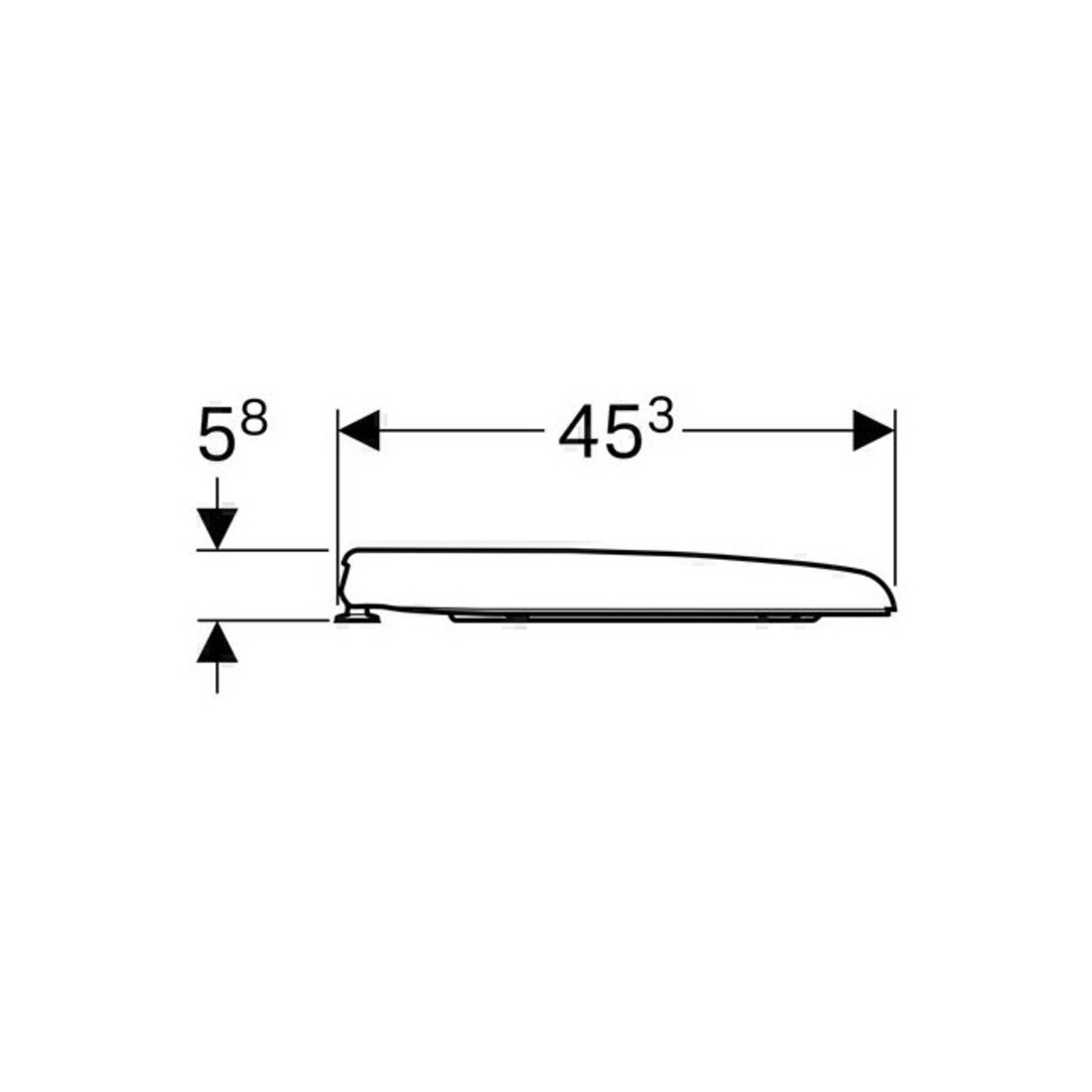 Geberit Abattant WC Renova S. MS vc, mh, m Abs, fixation par le dessus